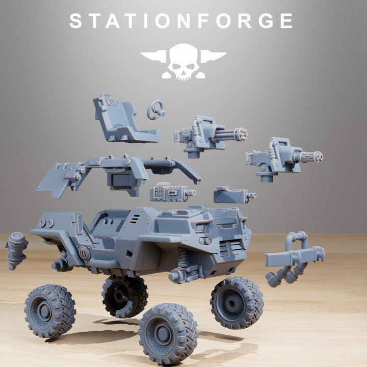 Socratis Stormrider ATV | Station Forge | Wargaming | ATV | Grimdark Future All Terrain Vehicle | Tabletop sci-fi gaming