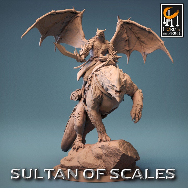 Dragonborn Mounts Wings | Sultan of Scales | Lord of the Print | Wargaming | Dungeons and Dragons | Tabletop RPG | DnD