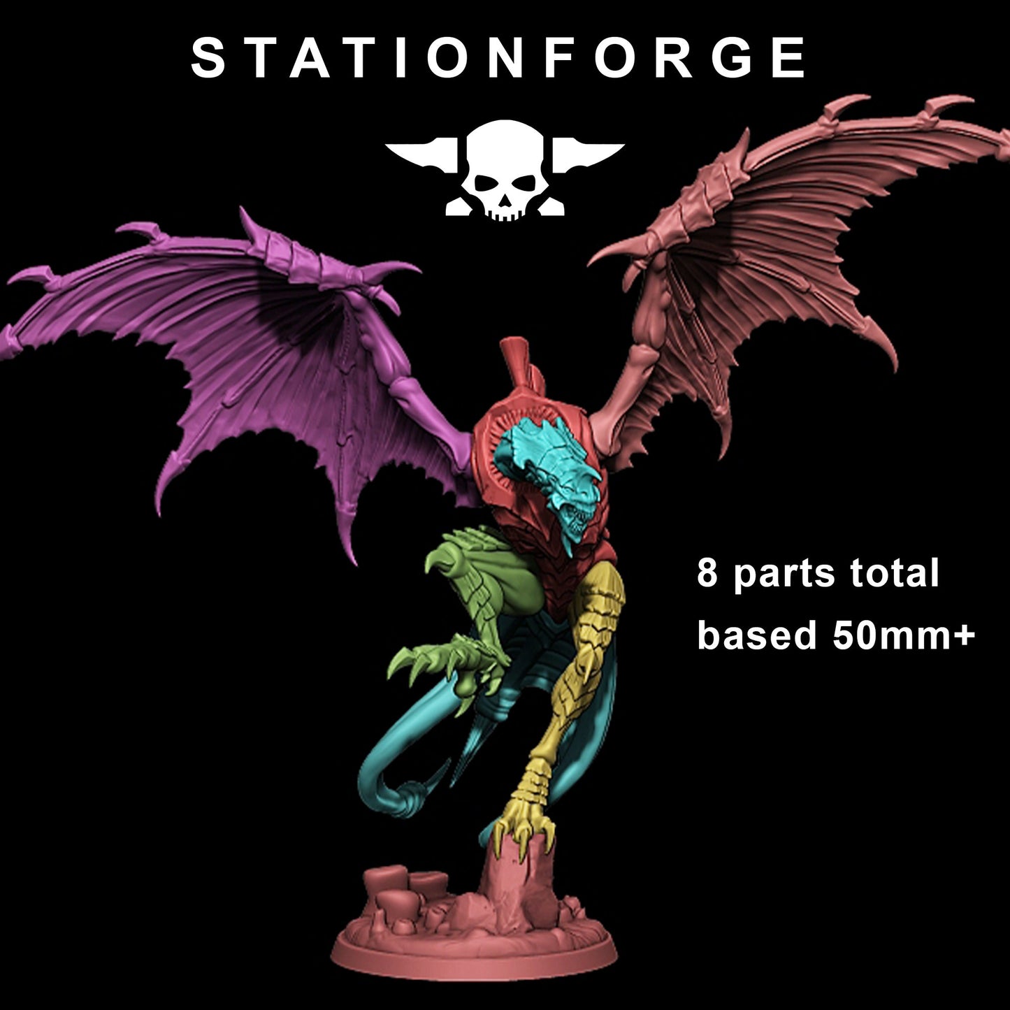 Xenarid Flyer Leader | Station Forge | Wargaming | Winged HQ Bug Leader