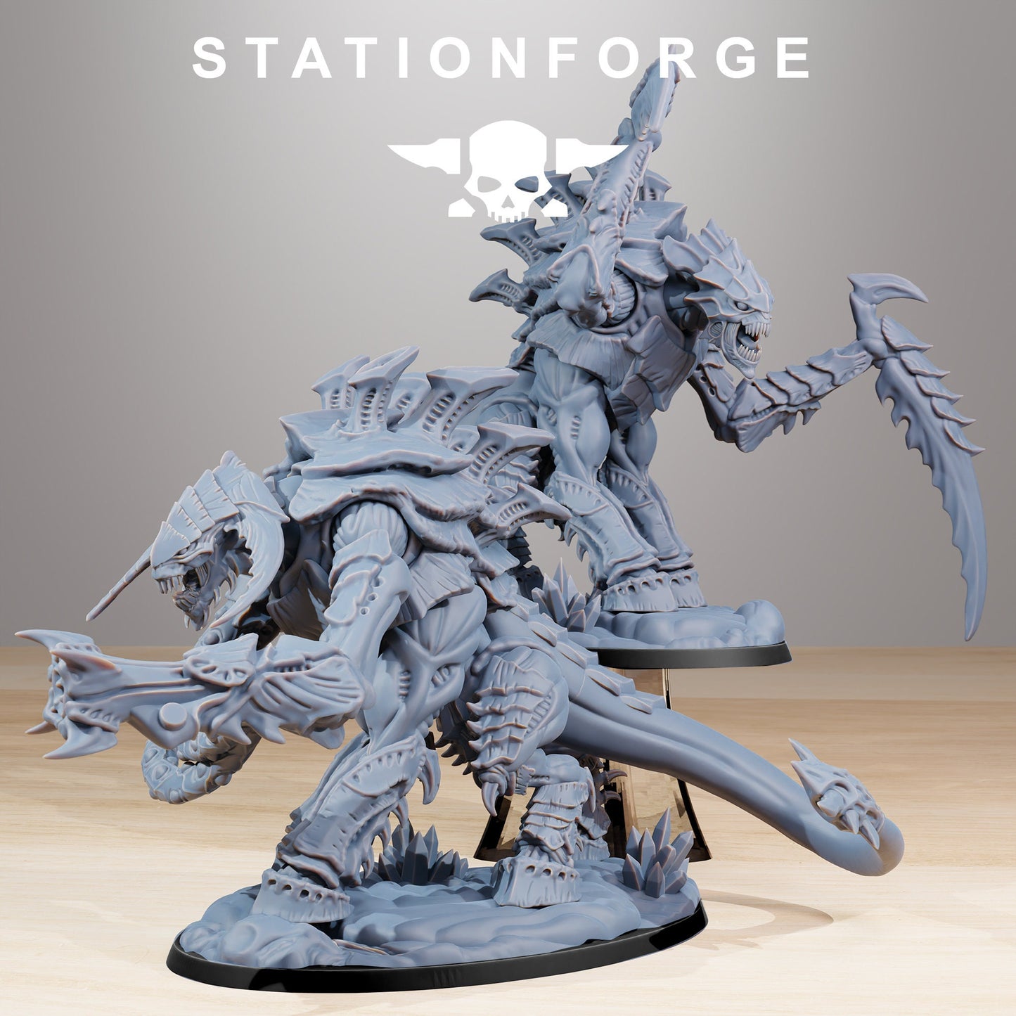 Xenarid Necrothorns | Station Forge | Wargaming | Alien Hive guardian Proxy Models for Wargames