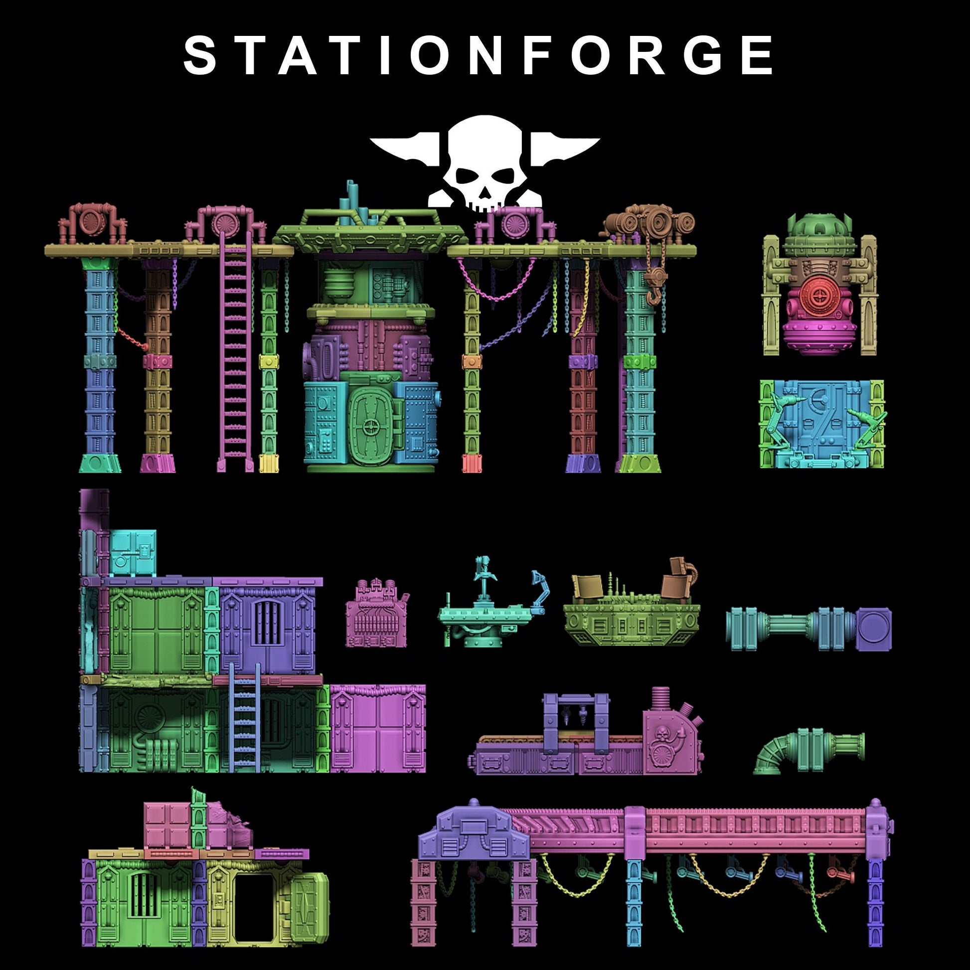Scavenger Factory Terrain | Station Forge | Wargaming | Wargaming terrain