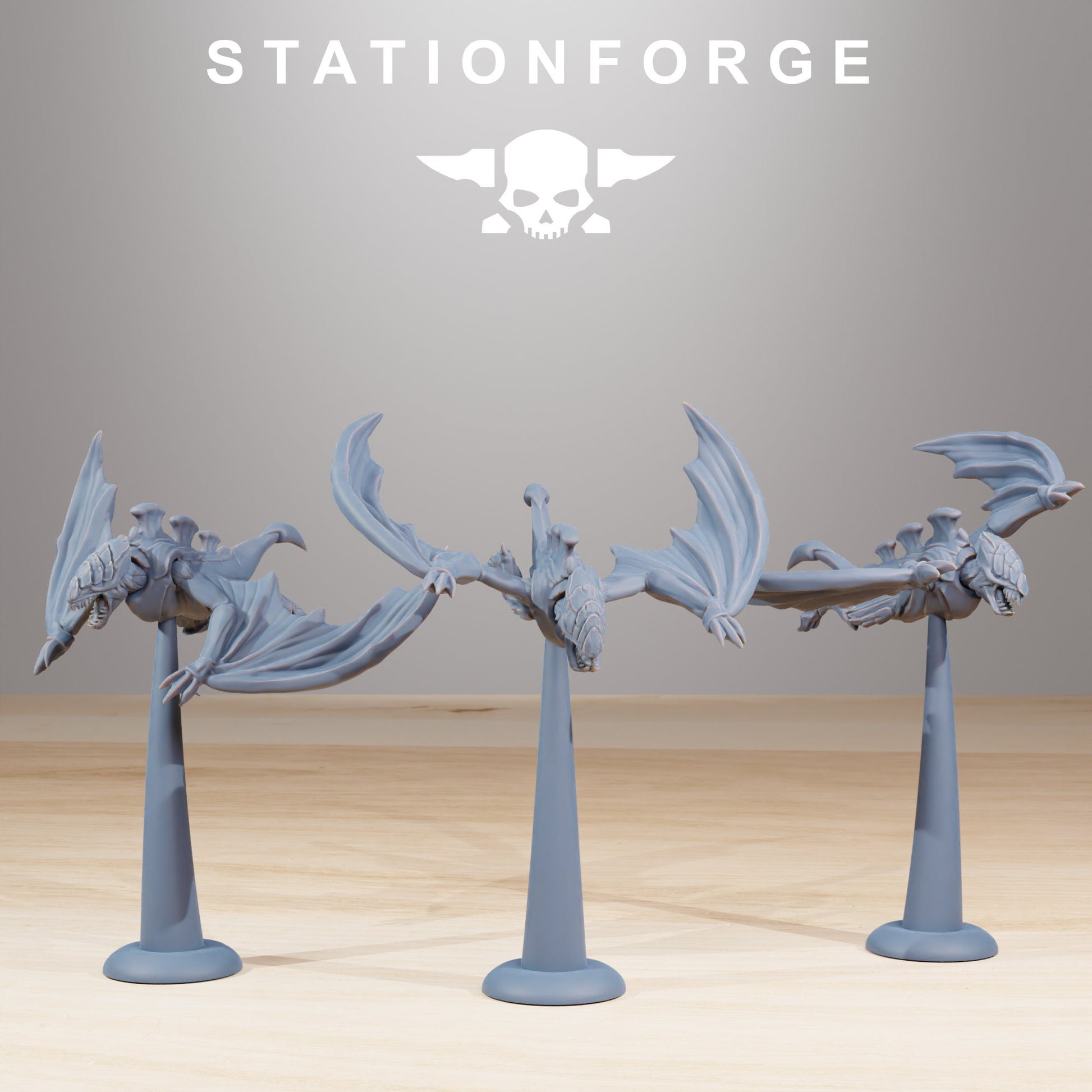 Xenarid Dragon Wargaming Miniature | Station Forge | Grimdark Winged Alien | Xenomorph Inspired | Tabletop Gaming Unique Accessory Sculpture
