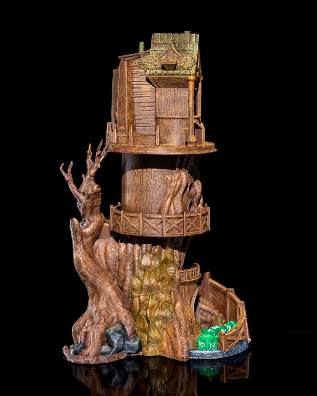 Watch Tower Dice Tower | Handcrafted Magic Dice Holder | Unique Tabletop RPG Accessory | Fantasy-Themed Gaming Decor
