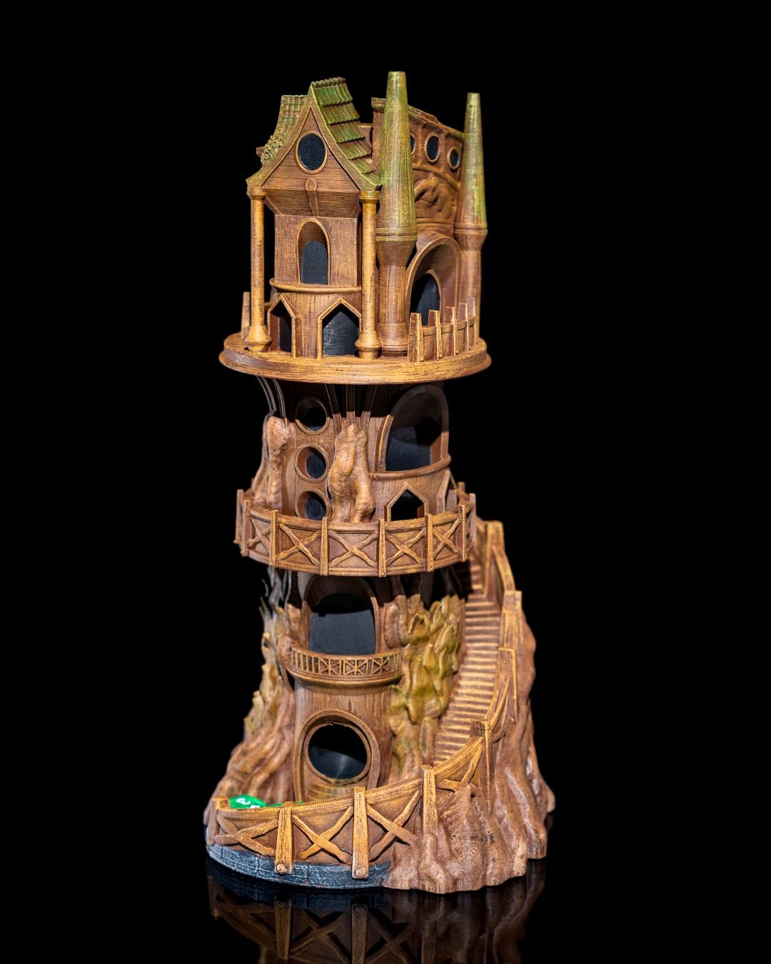 Watch Tower Dice Tower | Handcrafted Magic Dice Holder | Unique Tabletop RPG Accessory | Fantasy-Themed Gaming Decor