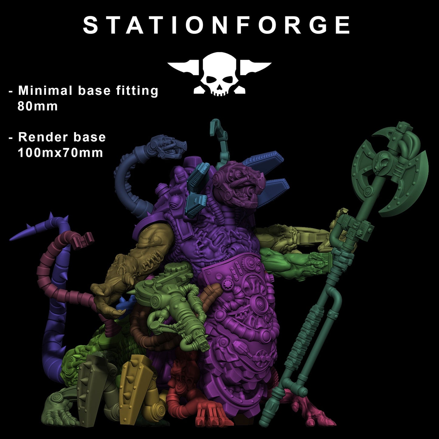 Raticus Chonk Meister | Station Forge | Wargaming | Scavenger Raticus | Wargaming Miniature | Grim Dark Future tabletop Gaming
