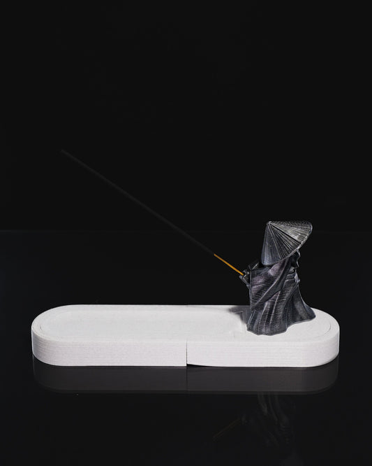 Samurai Incense Holder: Japanese Ash Catcher, Asian Burner Box - Meditation, Yoga, Home & Office - Unique Stick Stand for Aromatherapy Relax