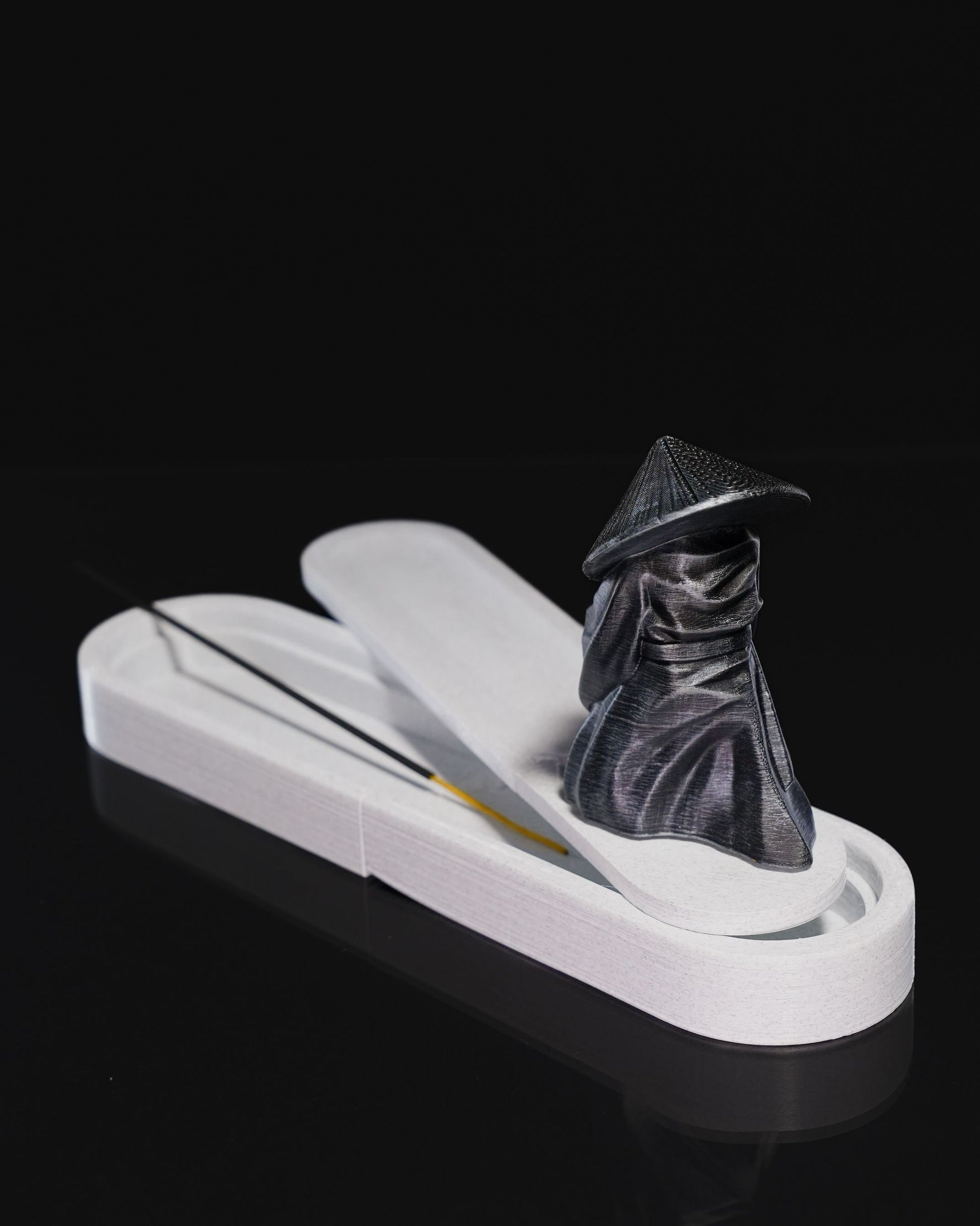 Samurai Incense Holder: Japanese Ash Catcher, Asian Burner Box - Meditation, Yoga, Home & Office - Unique Stick Stand for Aromatherapy Relax