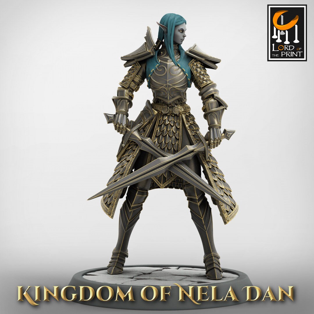 Infantry Elves Pack | Kingdom of Nela Dan | Lord of the Print | Wargaming | Dungeons and Dragons | Tabletop RPG | DnD | Elves | Elf