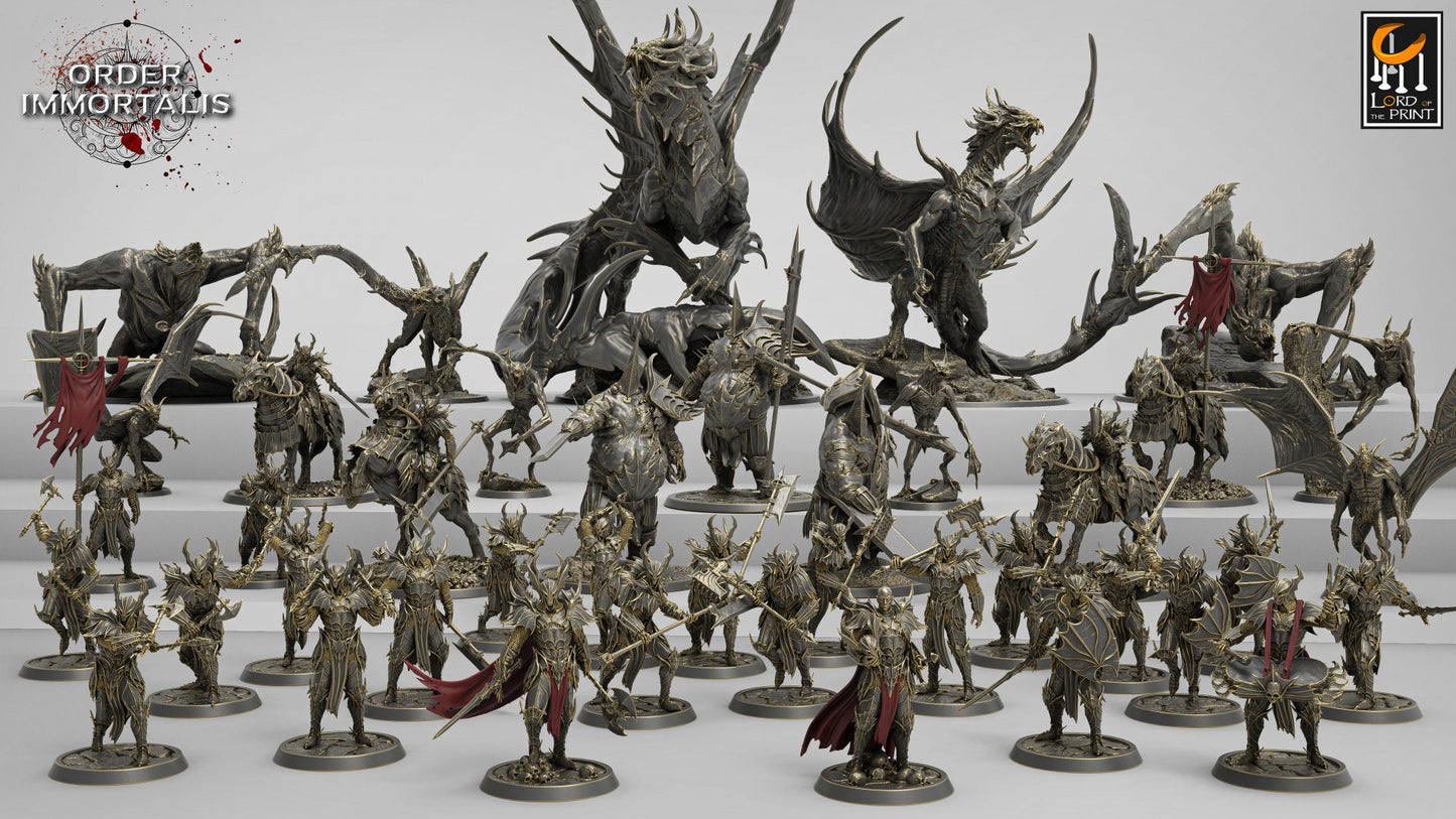 Vampiric Blood Dragon Miniature - Dungeons and Dragons D&D - Young, Adult, Elder Options - Fantasy Tabletop Gaming Collectible
