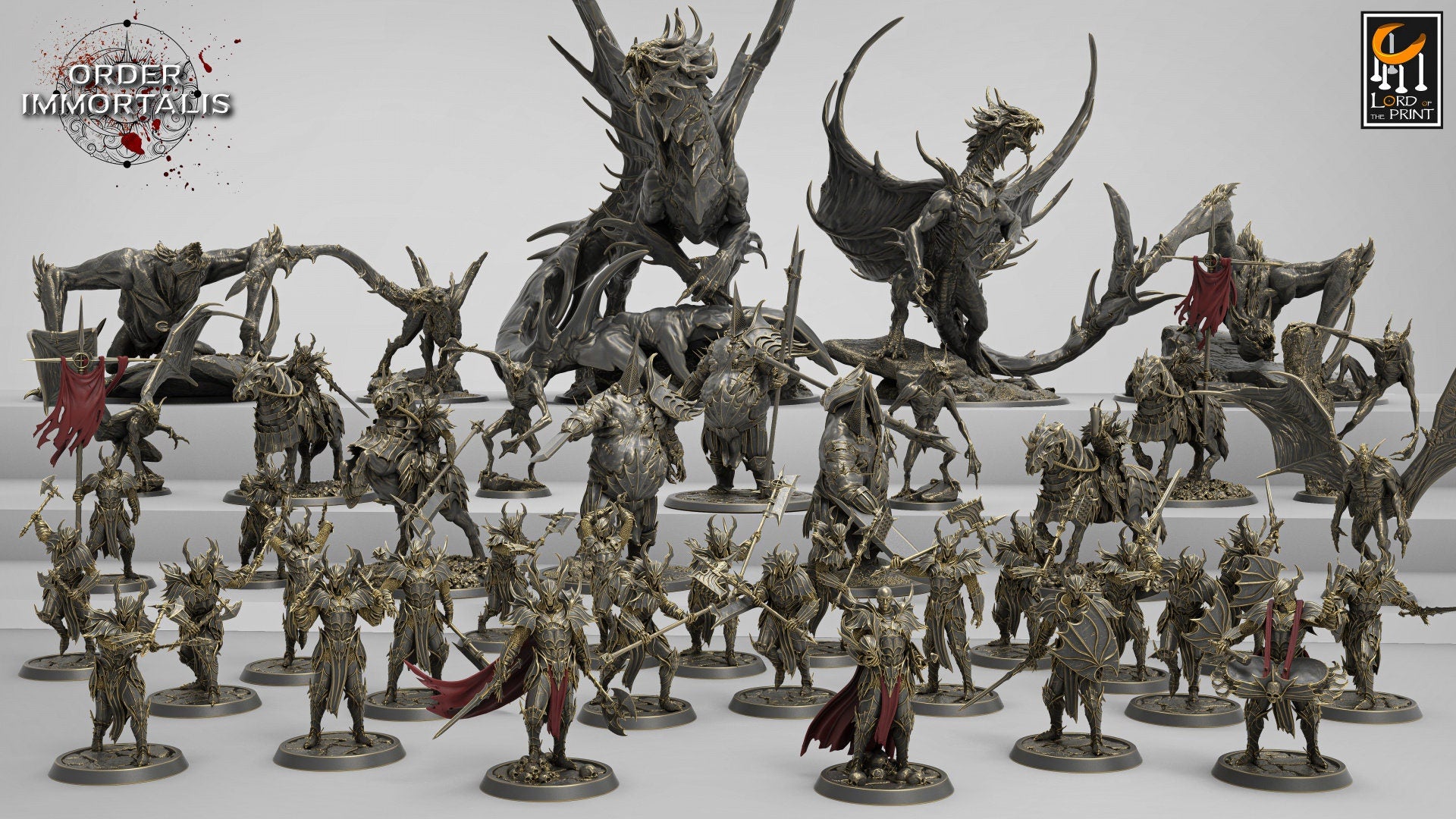 Vampiric Blood Dragon Miniature - Dungeons and Dragons D&D - Young, Adult, Elder Options - Fantasy Tabletop Gaming Collectible