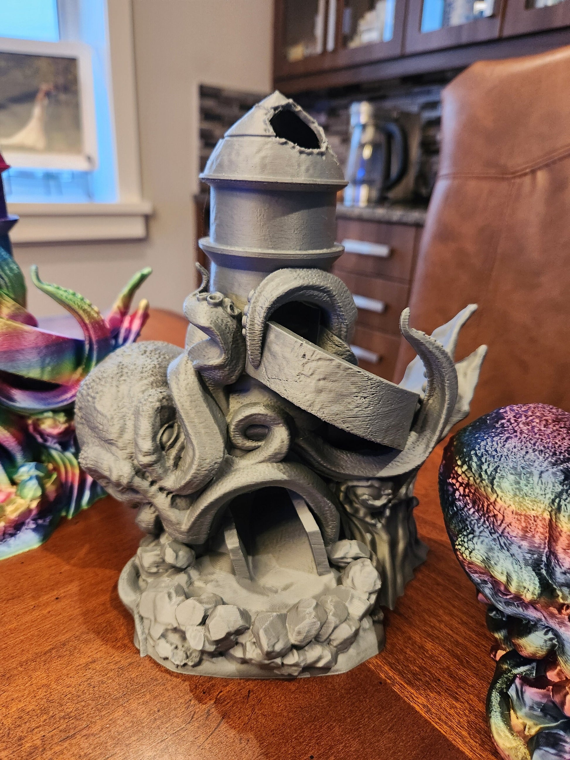 Kraken Dice Tower | DnD Gift | Sea Monster Dice Holder | Unique Tabletop RPG Accessory | Ocean-Themed Gaming Decor | Dice Roller | Ocean Sea