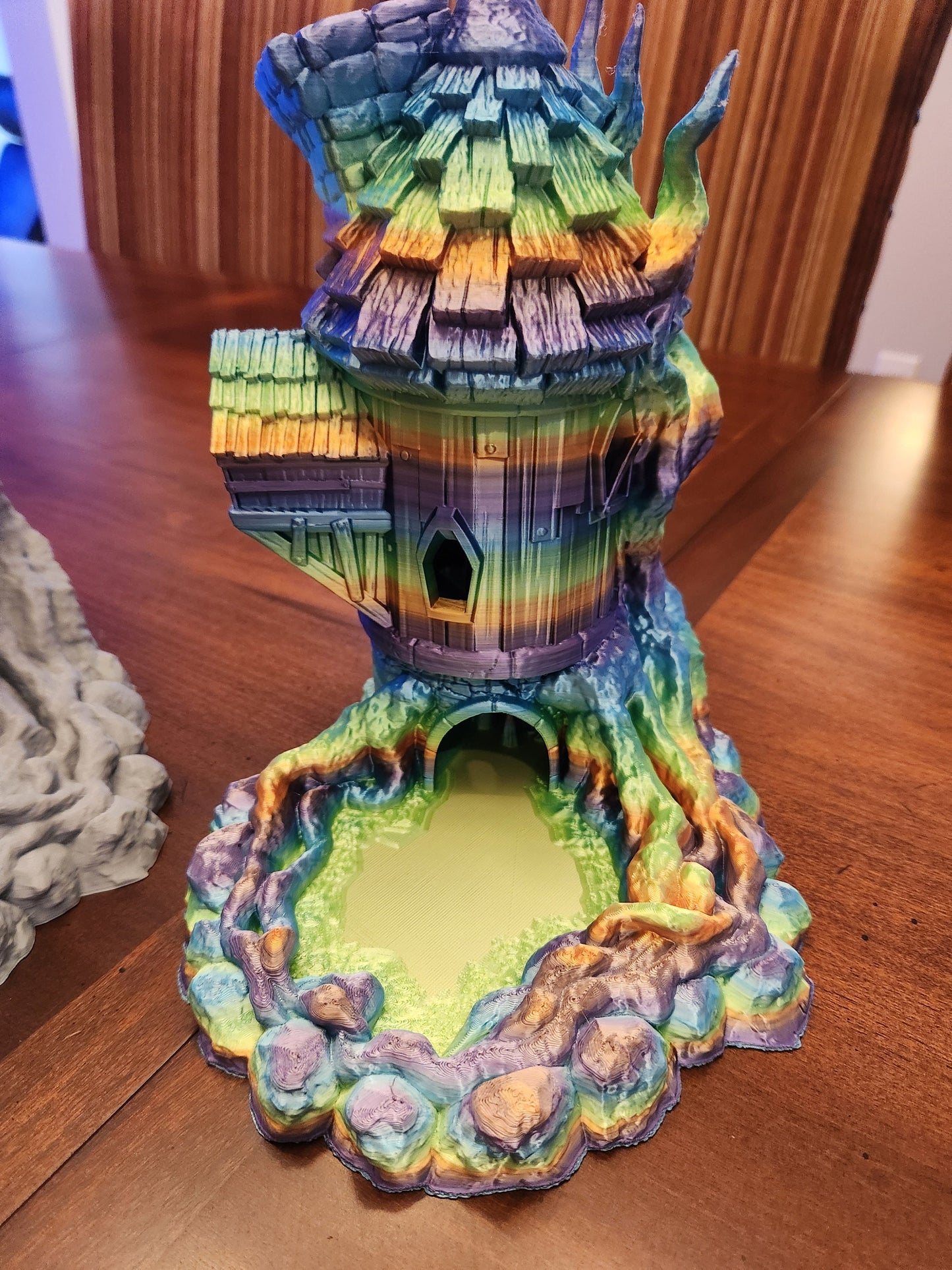 Wizard Tower Dice Tower | Handcrafted Magic Dice Holder | Unique Tabletop RPG Accessory | Fantasy-Themed Gaming Decor