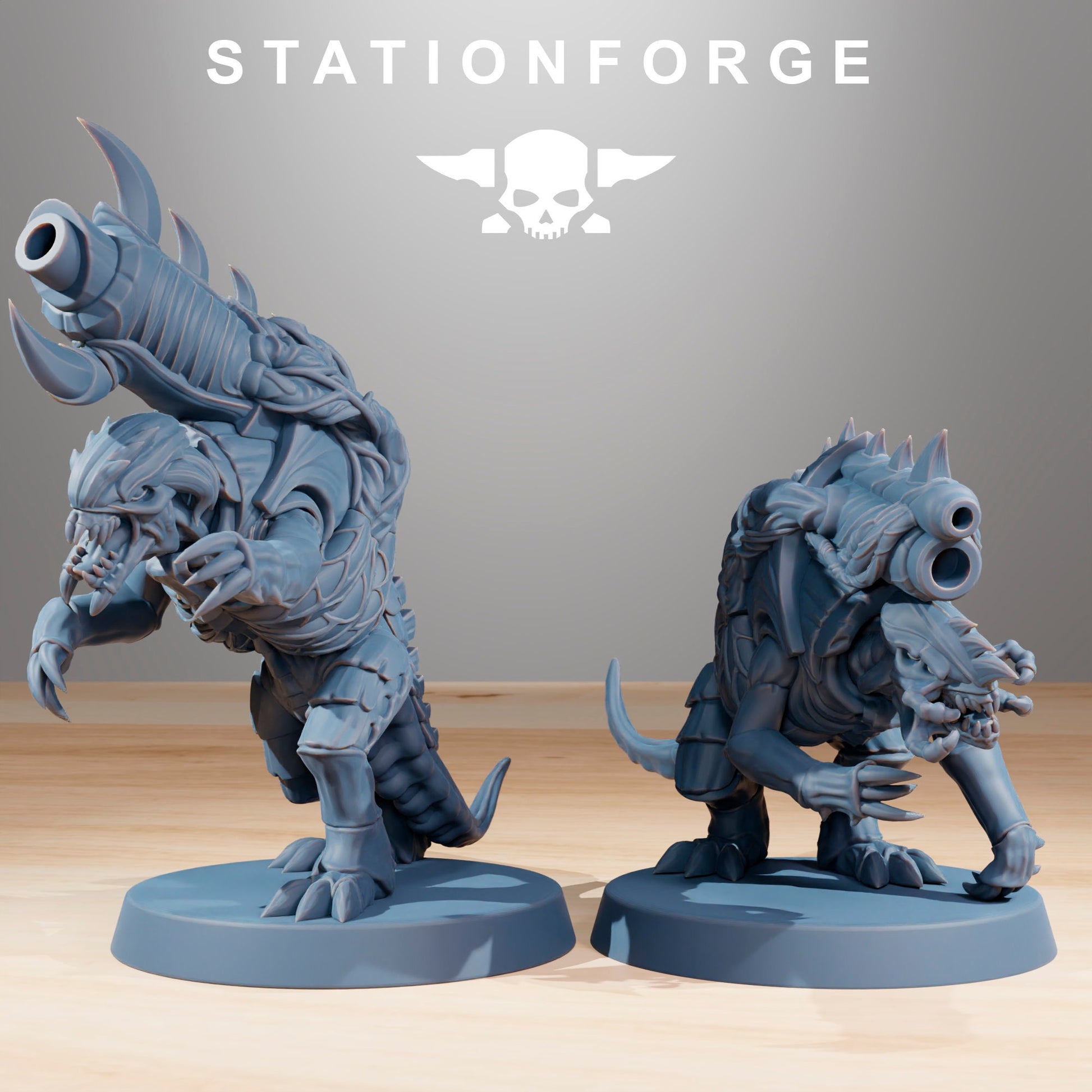 Xenarid Mortars | Alien-Inspired Xenomorph Wargaming | Station Forge | Sci-Fi Tabletop War Game Accessories | Bio monster