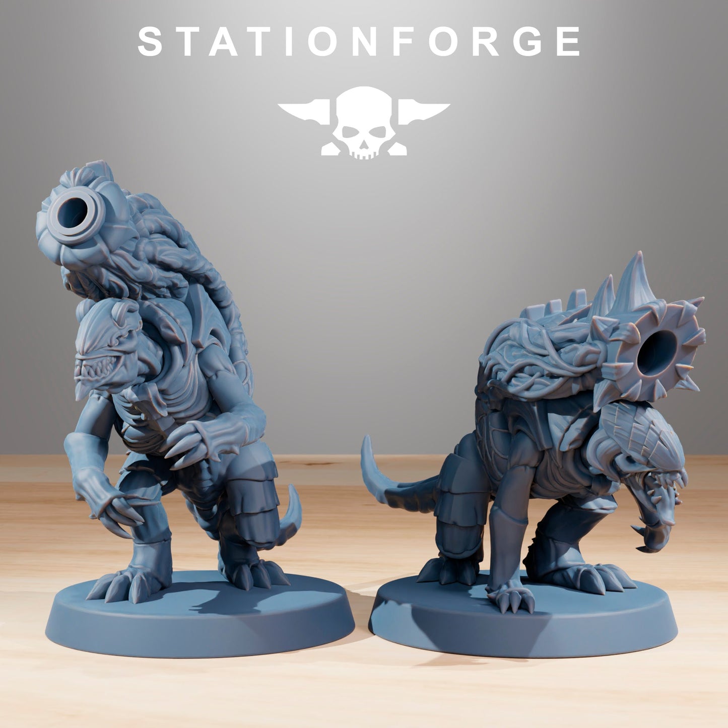 Xenarid Mortars | Alien-Inspired Xenomorph Wargaming | Station Forge | Sci-Fi Tabletop War Game Accessories | Bio monster