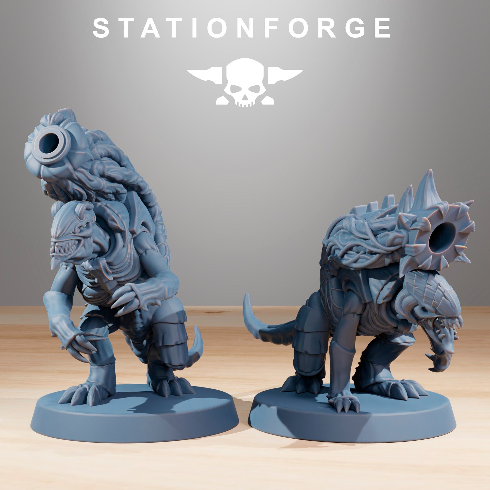 Xenarid Mortars | Alien-Inspired Xenomorph Wargaming | Station Forge | Sci-Fi Tabletop War Game Accessories | Bio monster