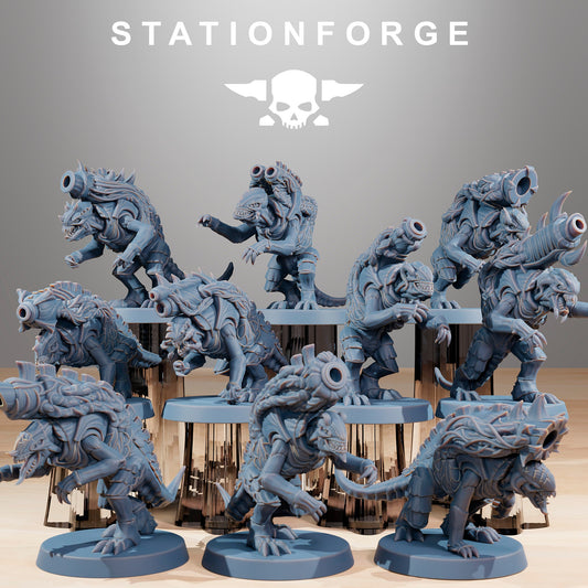 Xenarid Mortars | Alien-Inspired Xenomorph Wargaming | Station Forge | Sci-Fi Tabletop War Game Accessories | Bio monster