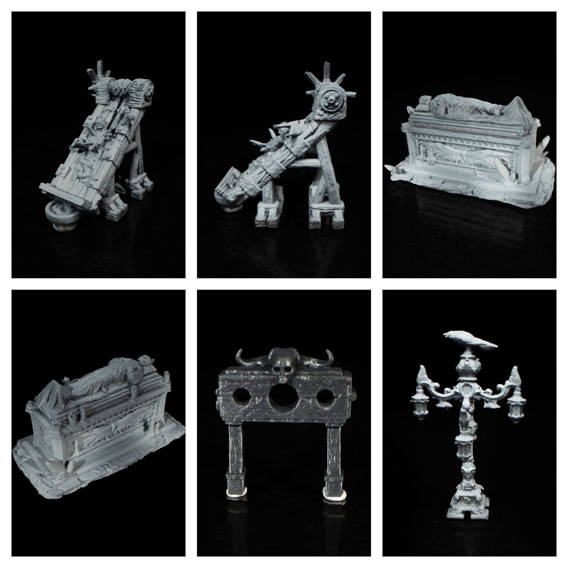 Necromancer's Lair DnD Miniature Terrain Set - Dungeons and Dragons, D&D, Pathfinder, Wargaming, Tabletop, 28mm, 32mm - Spooky Dungeon Decor