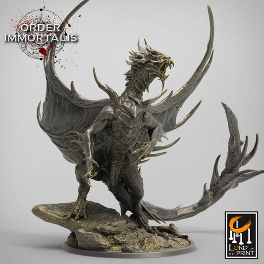 Vampiric Blood Dragon Miniature - Dungeons and Dragons D&D - Young, Adult, Elder Options - Fantasy Tabletop Gaming Collectible