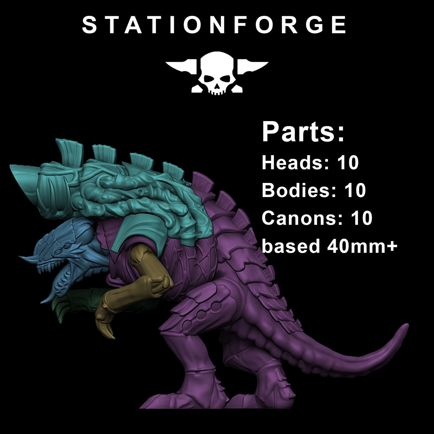 Xenarid Mortars | Alien-Inspired Xenomorph Wargaming | Station Forge | Sci-Fi Tabletop War Game Accessories | Bio monster