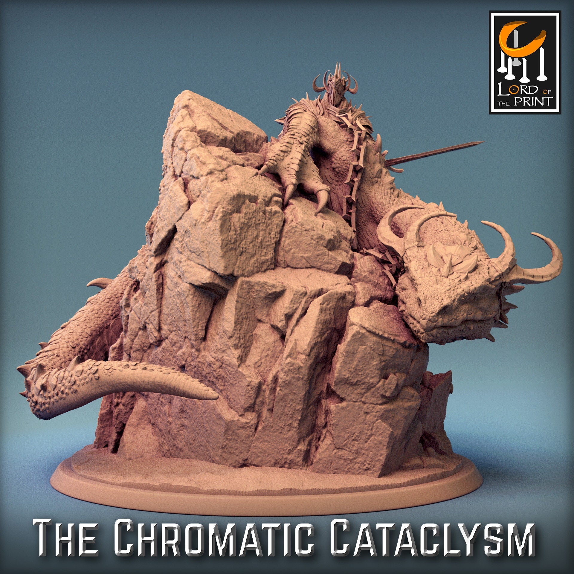 Tiamat Mount Pack | Chromatic Cataclysm | Lord of the Print | Wargaming | Dungeons and Dragons | Tabletop RPG | DnD