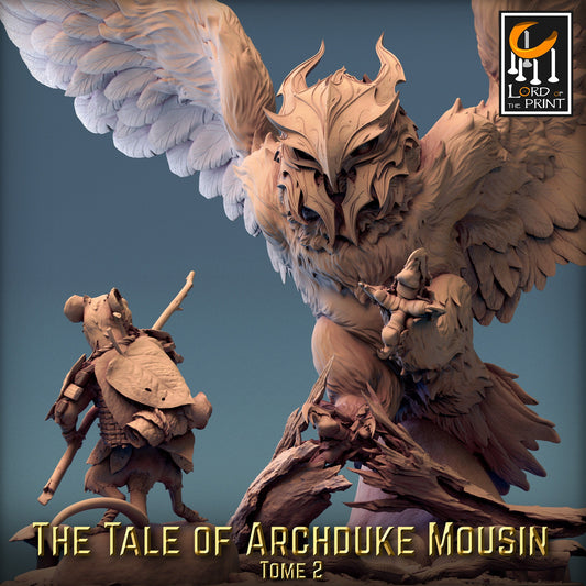 Mousin & The Great Owl Pack | Tale of Archduke Mousin Tome 2 | Lord of the Print | Wargaming | Dungeons and Dragons | Tabletop RPG | DnD