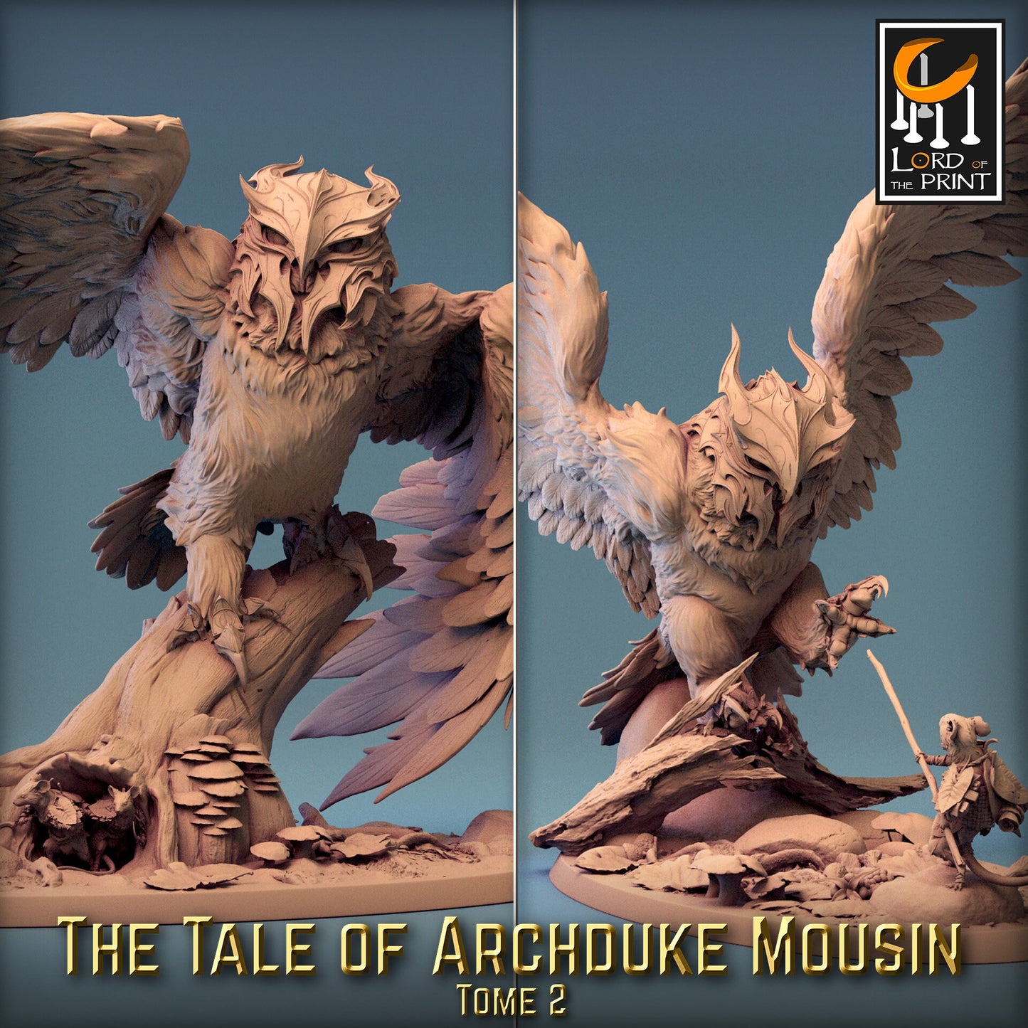 Mousin & The Great Owl Pack | Tale of Archduke Mousin Tome 2 | Lord of the Print | Wargaming | Dungeons and Dragons | Tabletop RPG | DnD