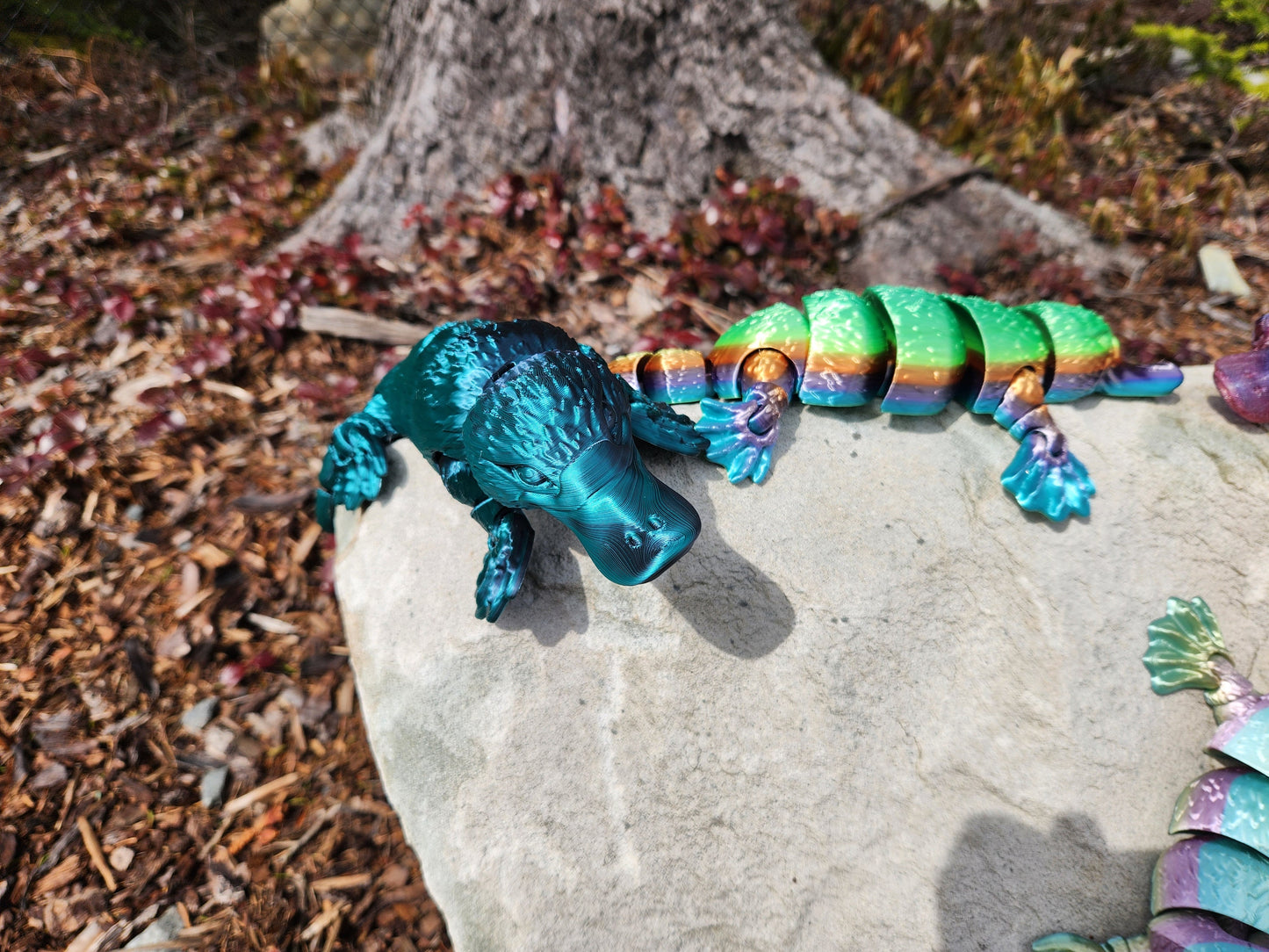 Handcrafted Articulated Platypus Sculpture - Unique Wildlife Decor - Australian Animal Art - Customizable Posable Platypus - Perfect Gift Id