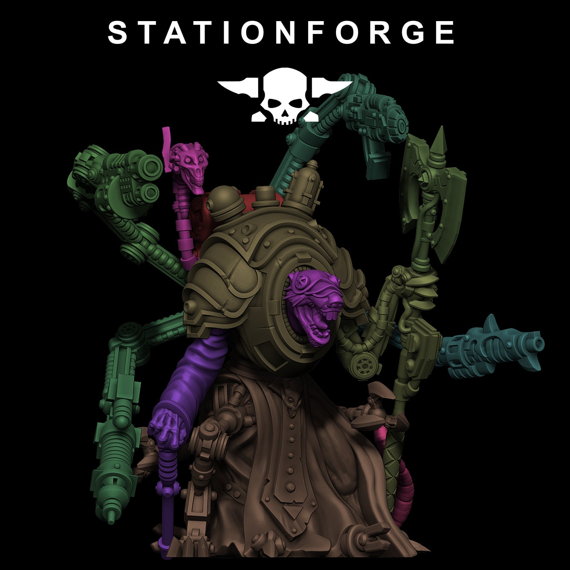 Raticus Techer | Station Forge | Wargaming | Scavenger Raticus | Wargaming Miniature | Grim Dark Future tabletop Gaming