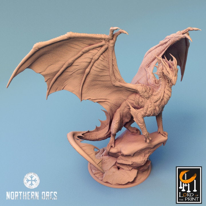 Silver Dragon | Lord of the Print | Wargaming | Dungeons and Dragons | Tabletop RPG | DnD | Fantasy models for painting