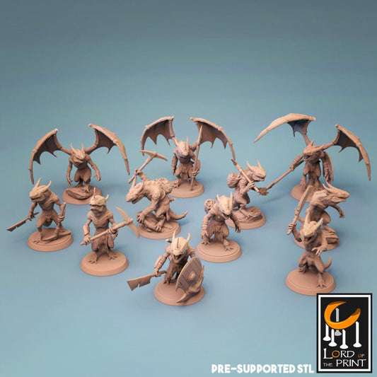 Kobold DnD Starter Pack | Dungeon Encounter | Lord of the Print | Wargaming | Dungeons and Dragons | Goblins | Tabletop RPG | DnD
