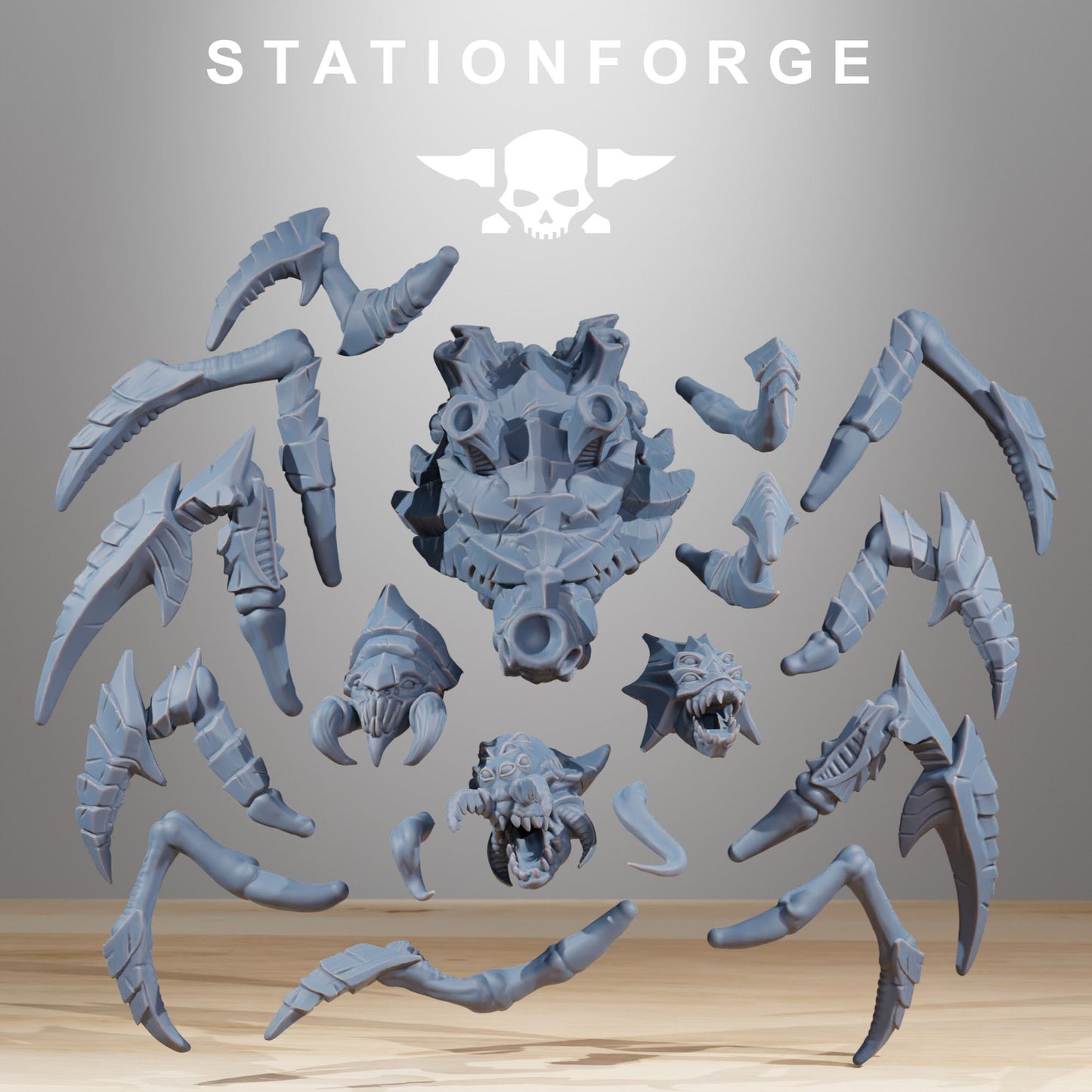 Xenarid Spider | Station Forge | Wargaming | Alien Hive guardian Proxy Models for Wargames