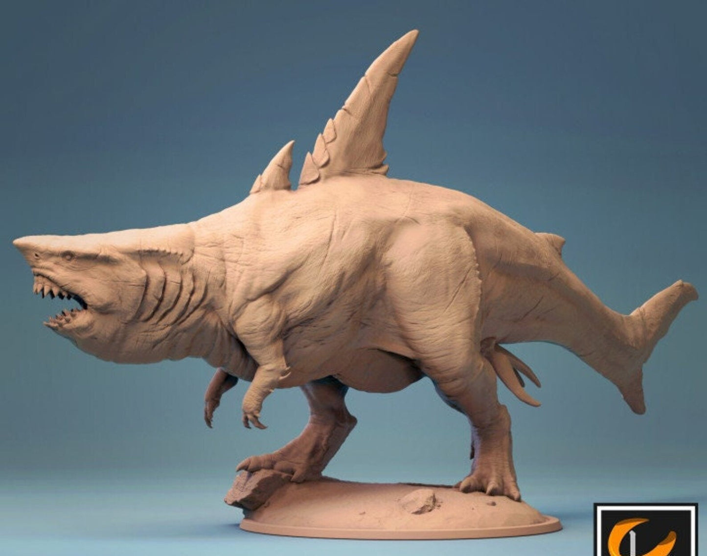 Karchar Tyrant - Miniatures for Tabletop Gaming - Mini 3d printed RPG Greater Beast - Dragons DnD, D&D by Lord of the Print