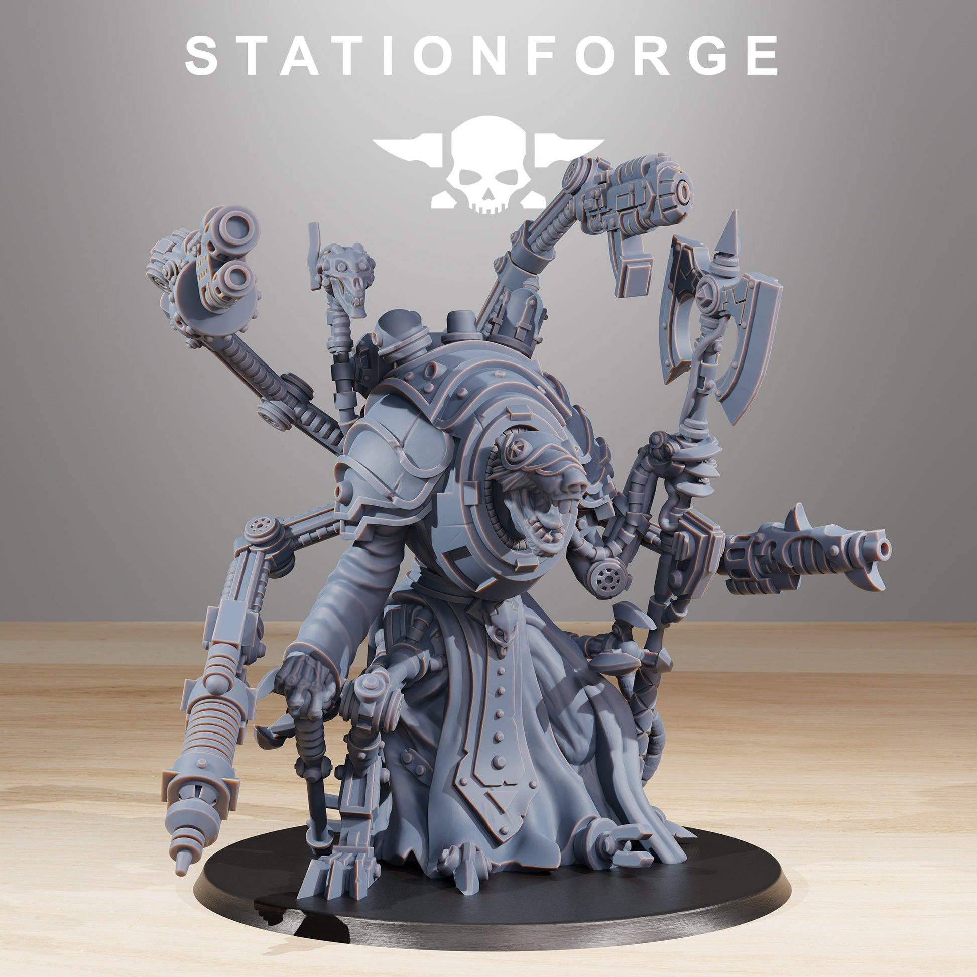 Raticus Techer | Station Forge | Wargaming | Scavenger Raticus | Wargaming Miniature | Grim Dark Future tabletop Gaming