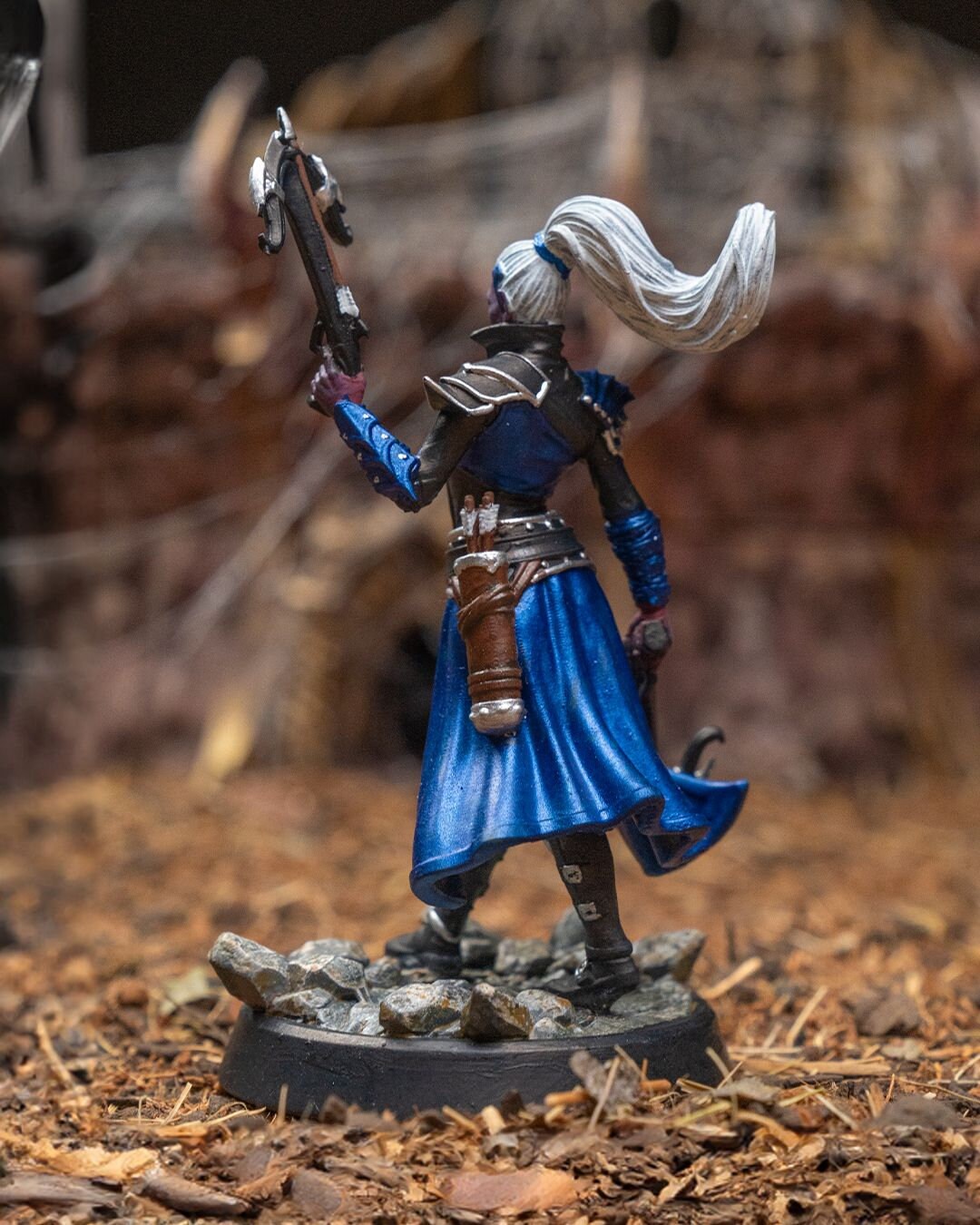Female Dark Elf Huntress Miniature for Dungeons and Dragons - Detailed Tabletop RPG Figurine for Roleplaying Games and Collectors