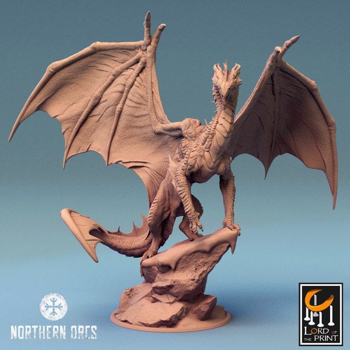 Silver Dragon | Lord of the Print | Wargaming | Dungeons and Dragons | Tabletop RPG | DnD | Fantasy models for painting