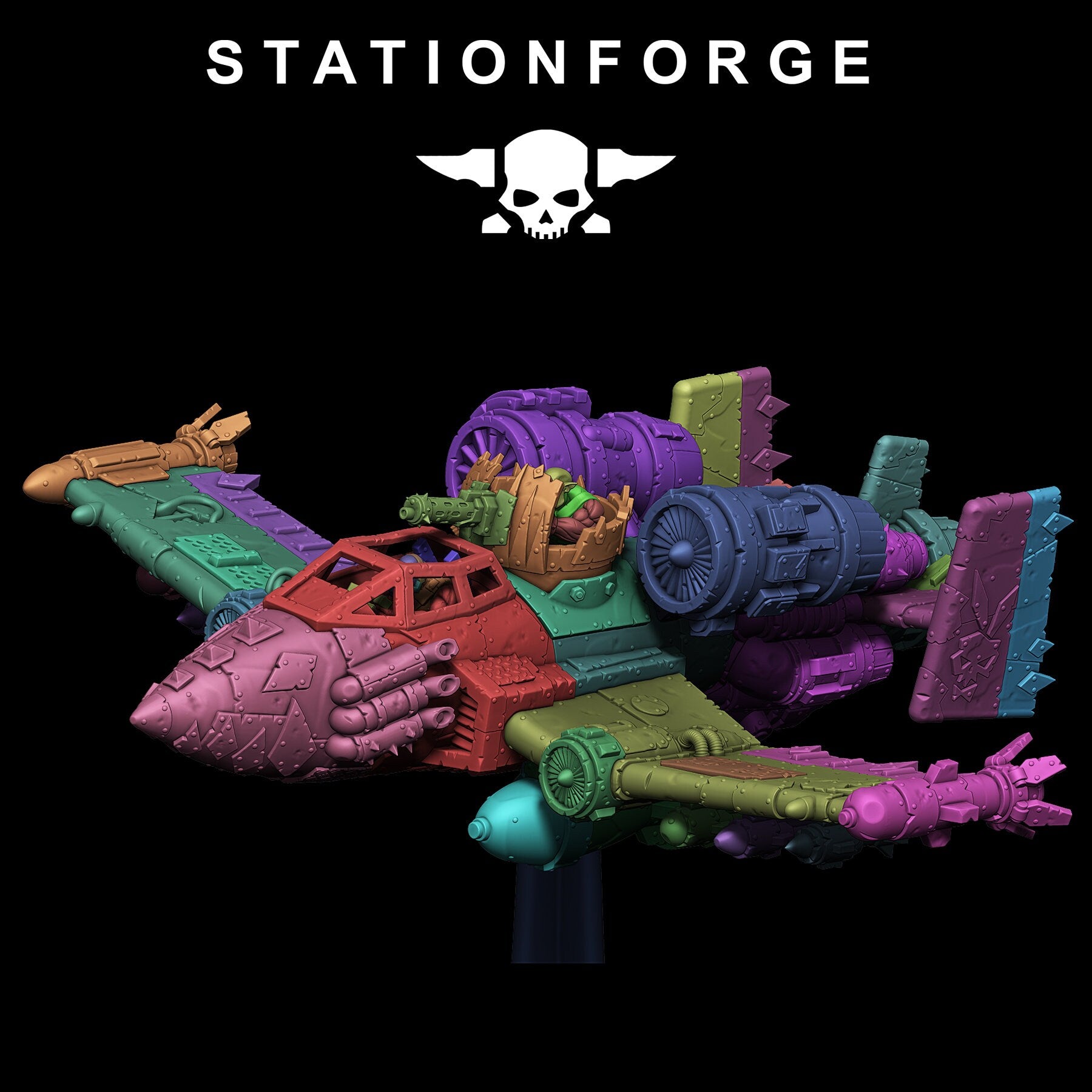 Orkaz Plane | Orkaz | Orc | Grimdark Future | Sci Fi | Space | Table Top | Station Forge | tabletop Wargaming | High Quality Minis