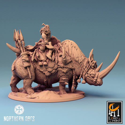 Orcish Woolly Rhino Riders | Northern Orcs | Lord of the Print | Wargaming | Dungeons and Dragons | Orcs | Tabletop RPG | DnD
