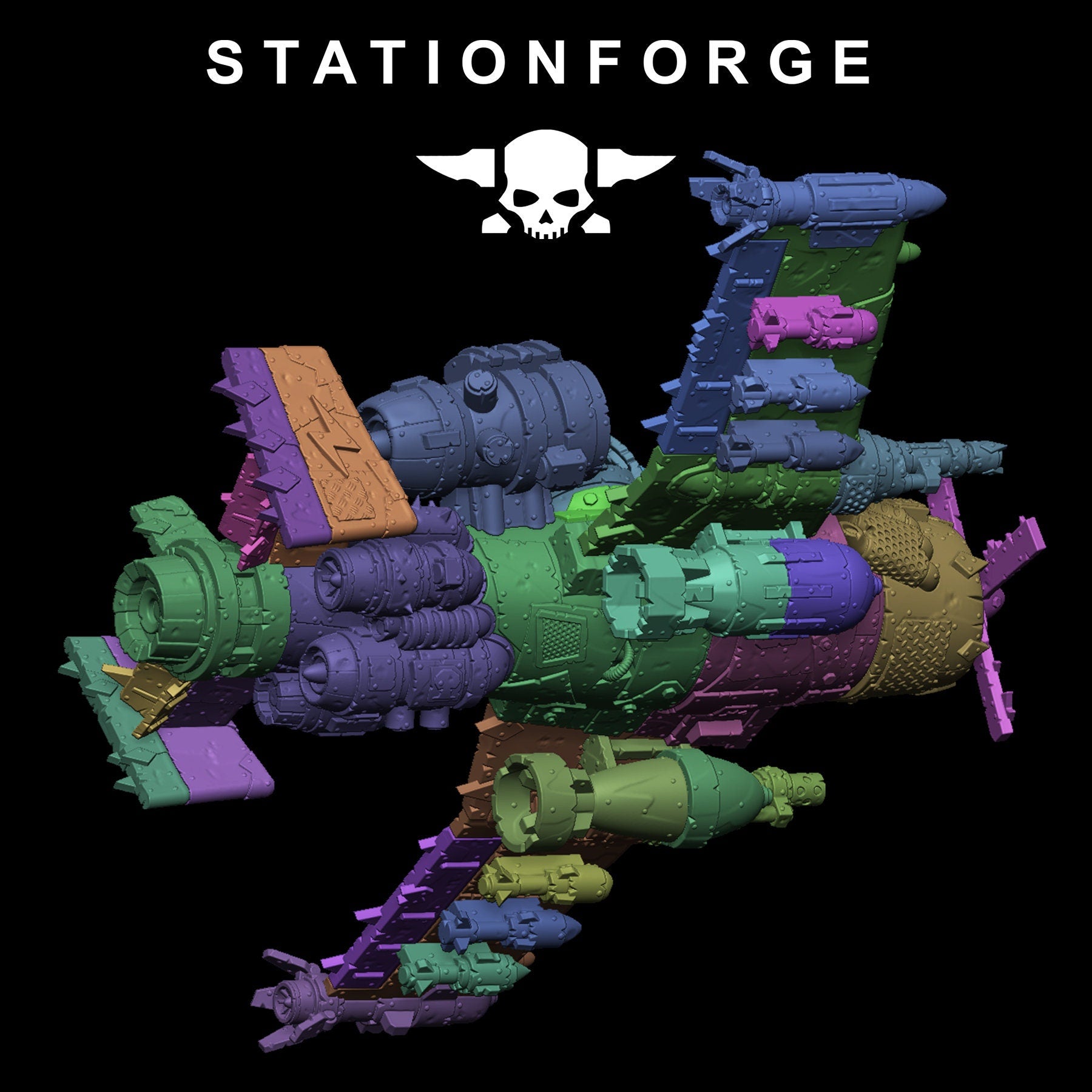 Orkaz Plane | Orkaz | Orc | Grimdark Future | Sci Fi | Space | Table Top | Station Forge | tabletop Wargaming | High Quality Minis