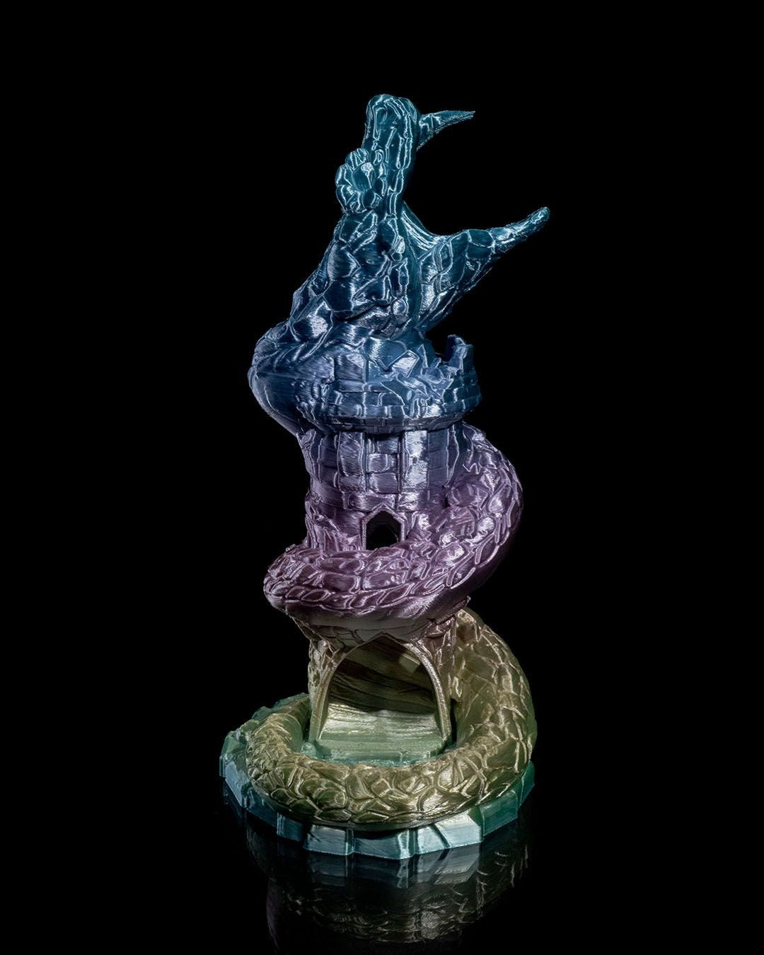 Basilisk Dice Tower | DnD Gift | Monster Dice Holder | Unique Tabletop RPG Accessory | Themed Gaming Decor | Dice Roller | Snake tower