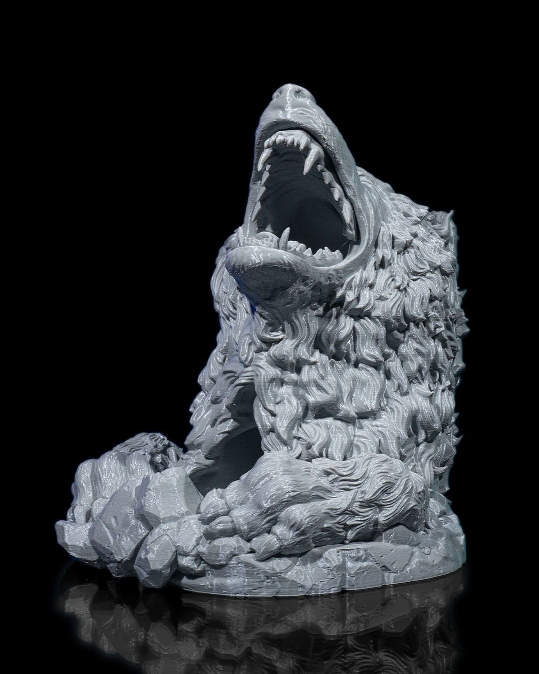 Wolfs Bite Dice Tower | DnD Gift | Wolf Dice Holder | Unique Tabletop RPG Accessory | Themed Gaming Decor | Dice Roller | Wolf Gaming decor