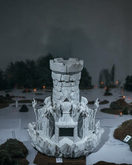 Mad Wizard Tower Dice Tower | Handcrafted Magic Dice Holder | Unique Tabletop RPG Accessory | Fantasy-Themed Gaming Decor