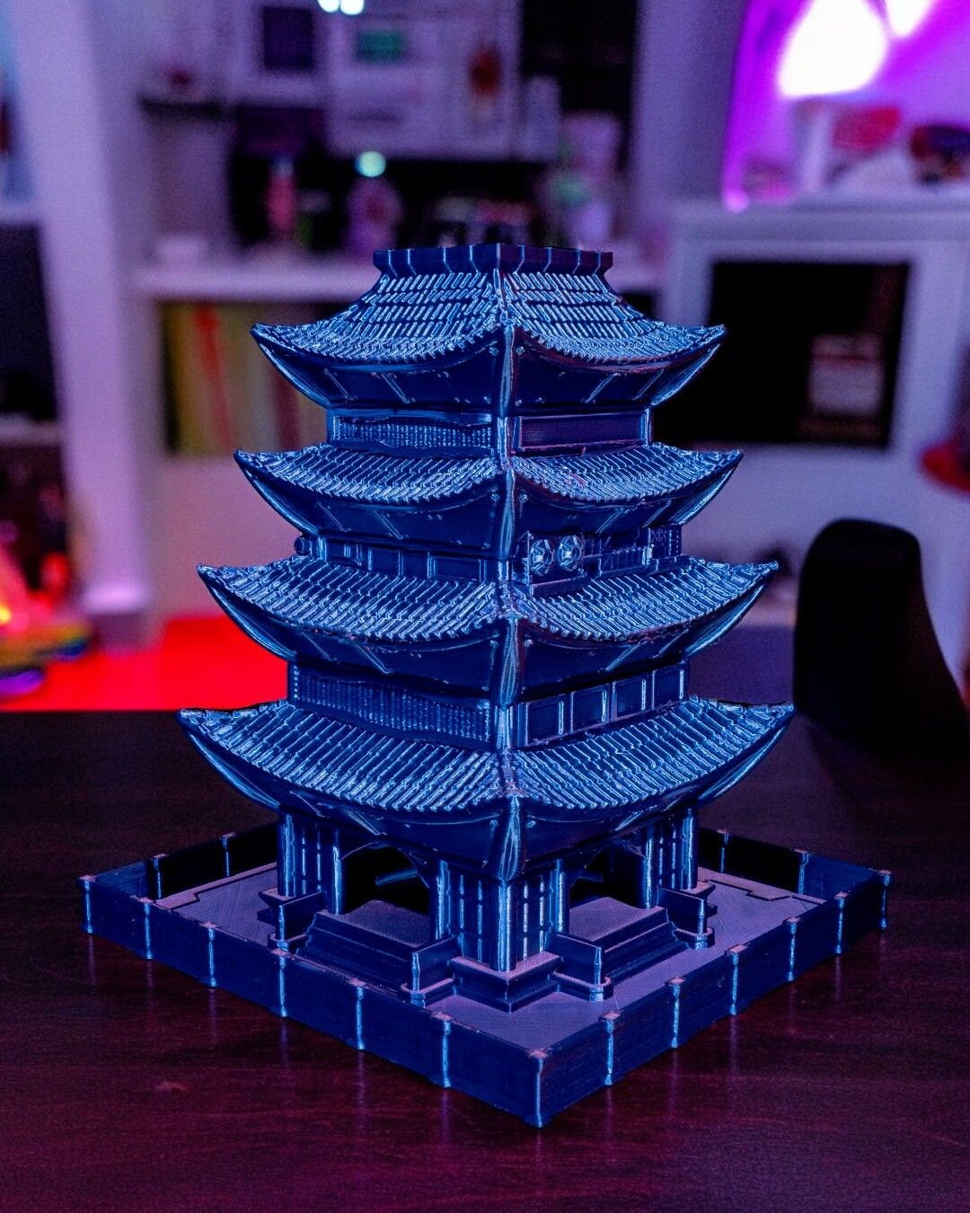 Dystopian Asia Dice Tower | Handcrafted Asian Dice Holder | Unique Tabletop RPG Accessory | Fantasy-Themed Gaming Decor | Cyberpunk theme