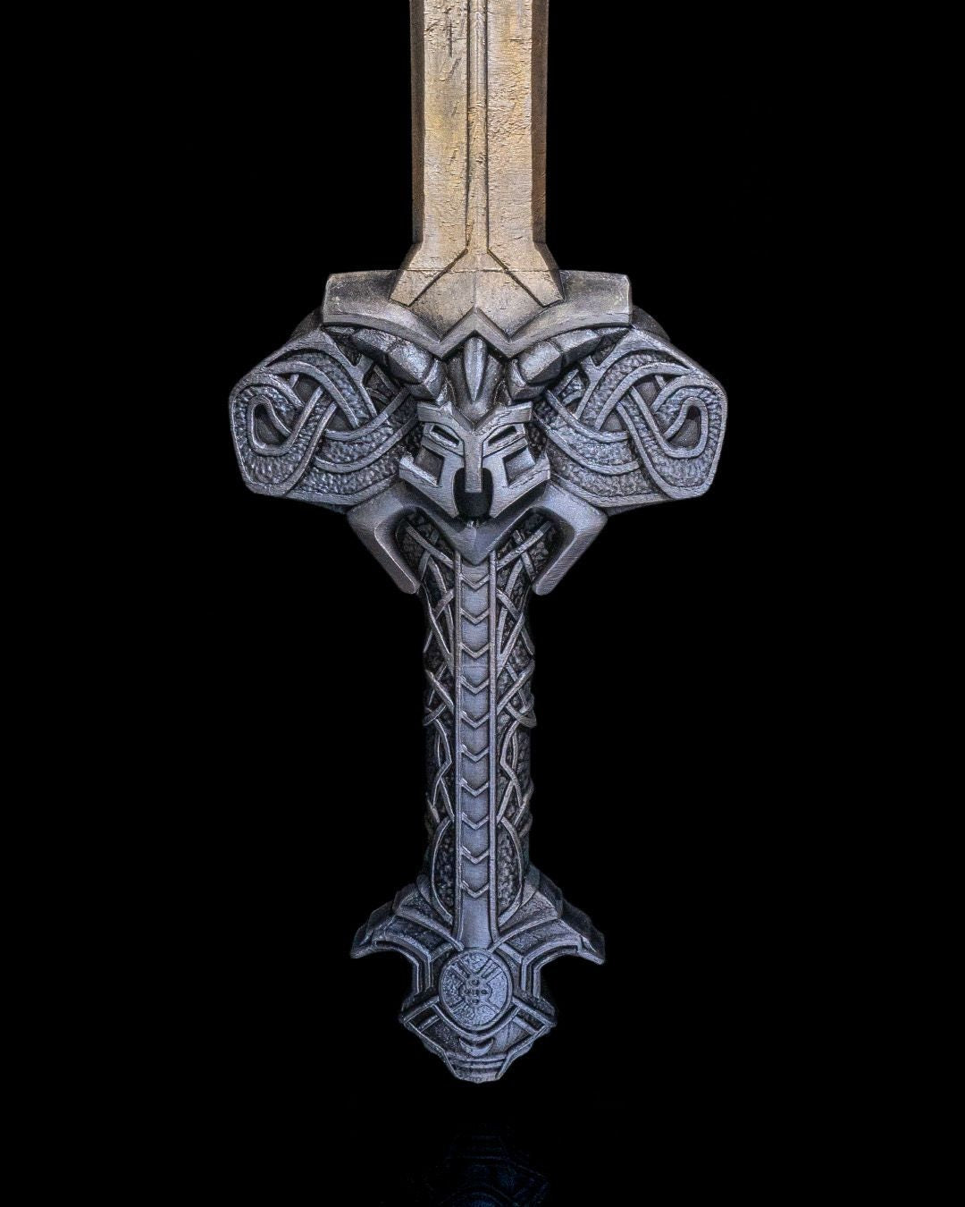 Hofund Asgardian Sword - Asgardian Cosplay Mythical Norse Weapon Replica - Handcrafted Fantasy Sword for Cosplay, LARP, and Decor
