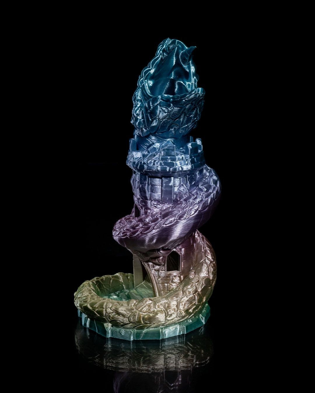 Basilisk Dice Tower | DnD Gift | Monster Dice Holder | Unique Tabletop RPG Accessory | Themed Gaming Decor | Dice Roller | Snake tower