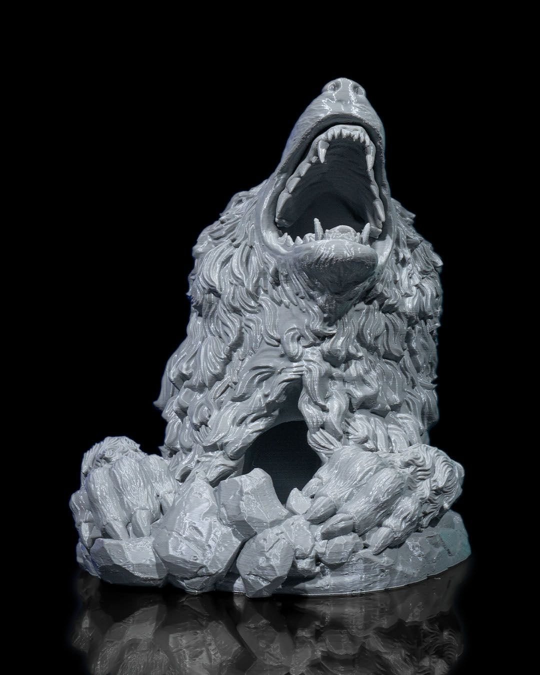 Wolfs Bite Dice Tower | DnD Gift | Wolf Dice Holder | Unique Tabletop RPG Accessory | Themed Gaming Decor | Dice Roller | Wolf Gaming decor