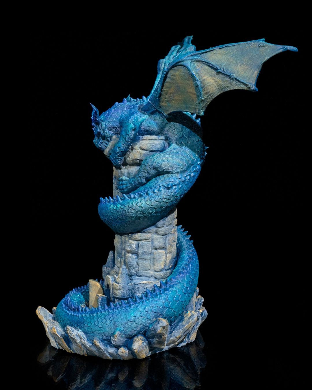 Dragon Guardian Dice Tower | DnD Gift | Dragon Dice Holder | Unique Tabletop RPG Accessory | Themed Gaming Decor | Dragon Tower for Dice