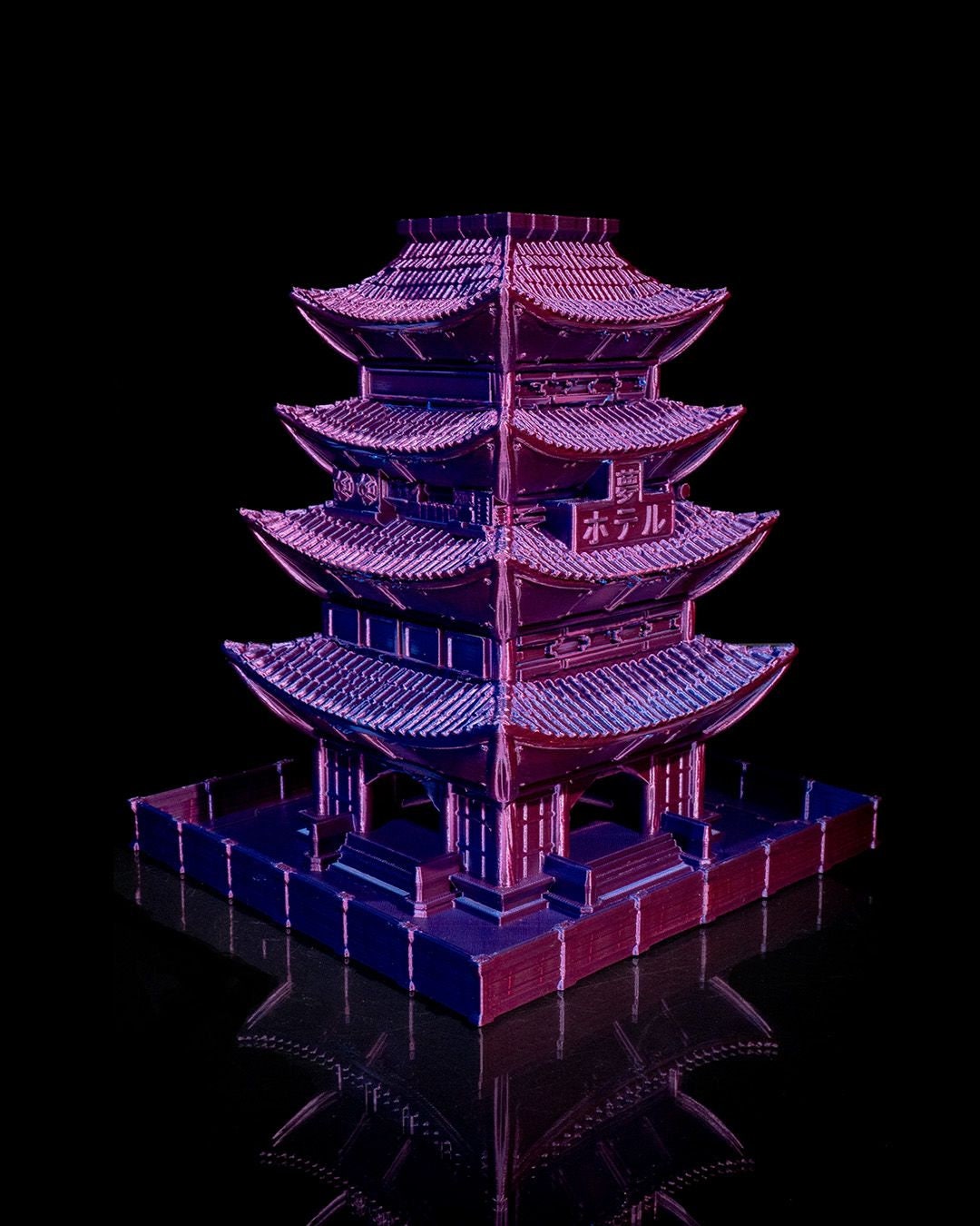 Dystopian Asia Dice Tower | Handcrafted Asian Dice Holder | Unique Tabletop RPG Accessory | Fantasy-Themed Gaming Decor | Cyberpunk theme