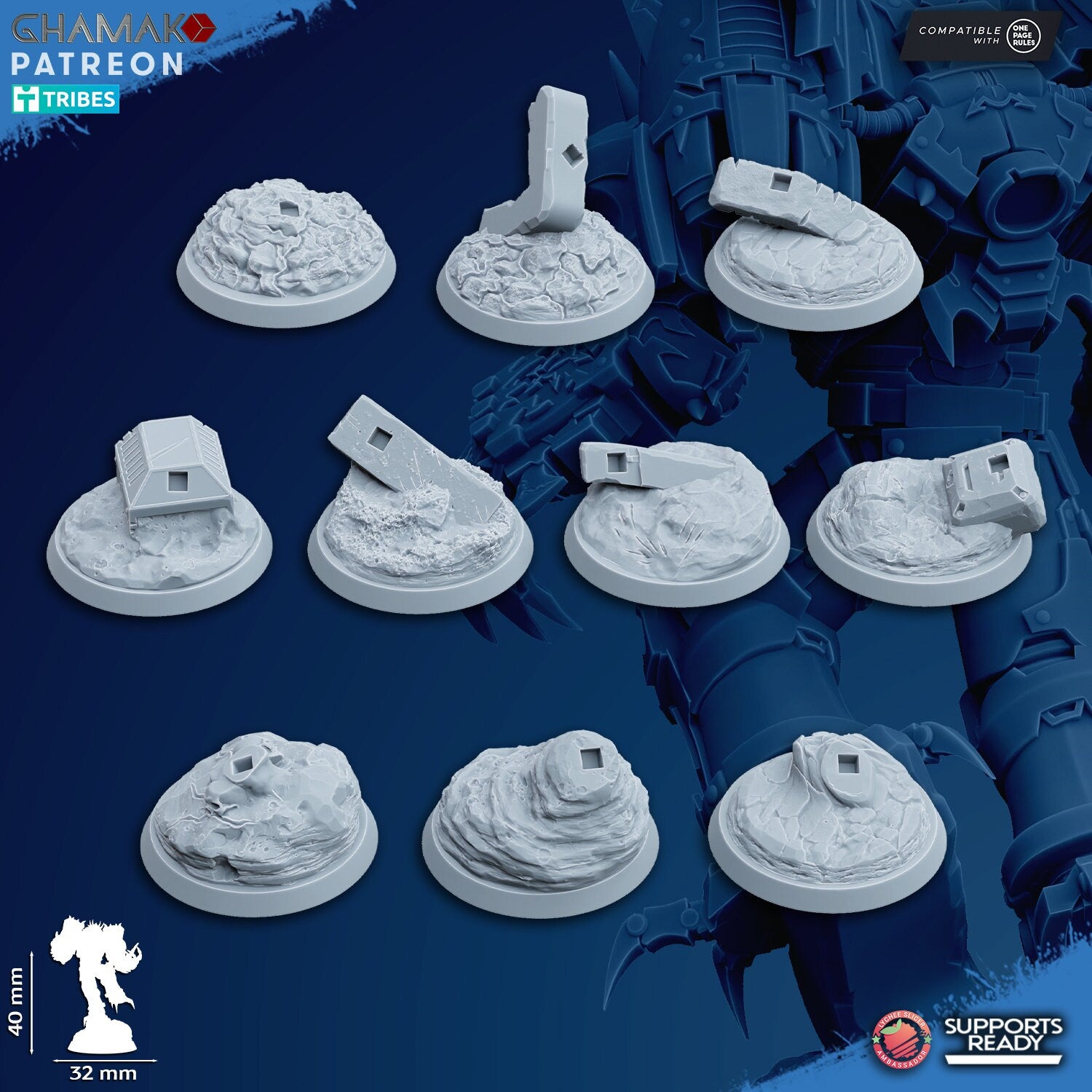 Set of 10 Chaos Warped Claws | Ghamak | 3D Printed | 28mm| Wargaming | Jetpack chaos soldiers | warhammer