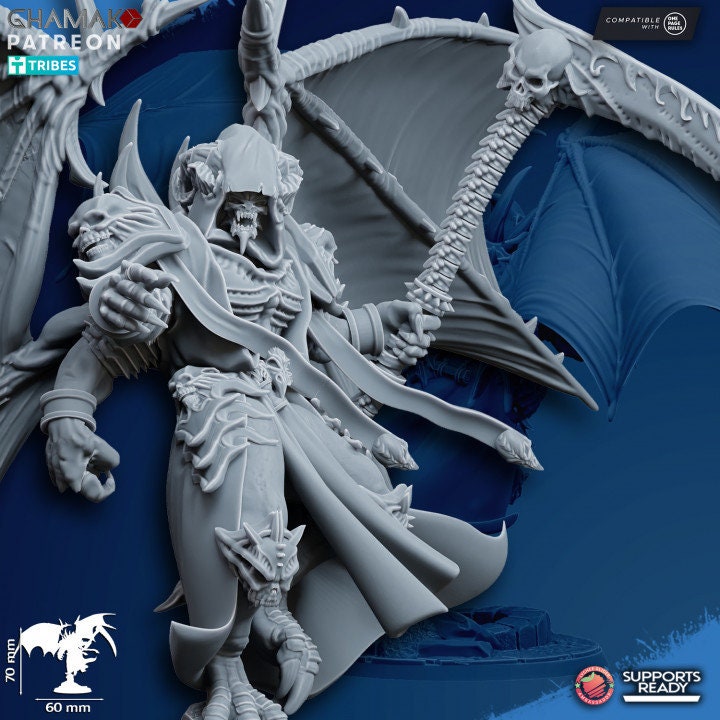 Lord of Shadows Reaper of Chaos | Fantasy Miniature | Dungeons and Dragons | DnD Miniature | Tabletop Roleplaying Game| Ghamak Demon