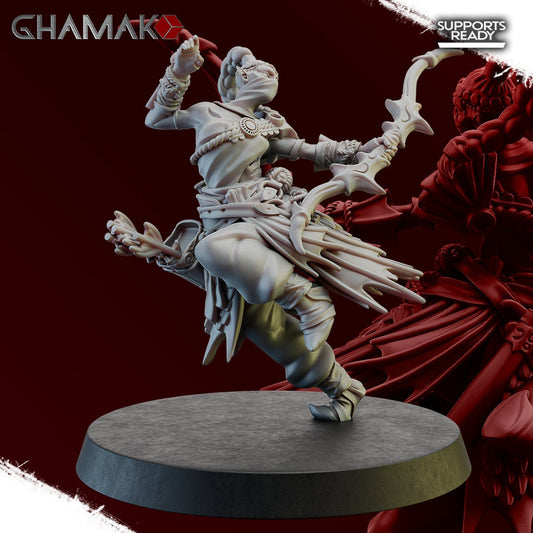 Guards of the Abyss Squad | Ghamak | Fantasy Wargaming | DnD Miniature | Set of 10 Sea Elfs | Resin Display Model | Abyssal Elves | Sea Elf